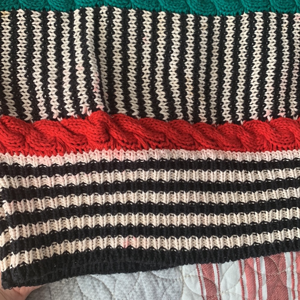 DONATED Vintage Striped Primary Colors Sweater - Picture 9 of 12